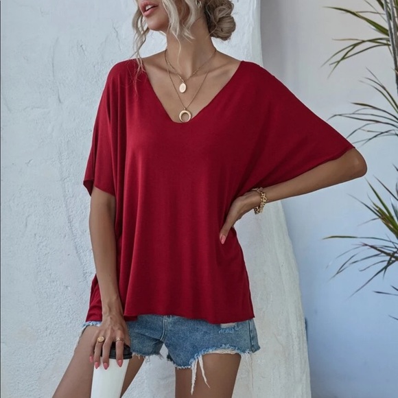 Reserved- Slouchy batwing sleeve top - Picture 8 of 16